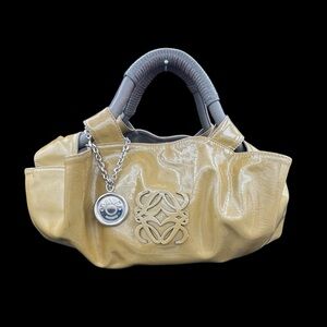 Loewe Tan Leather Bag with Black Handles